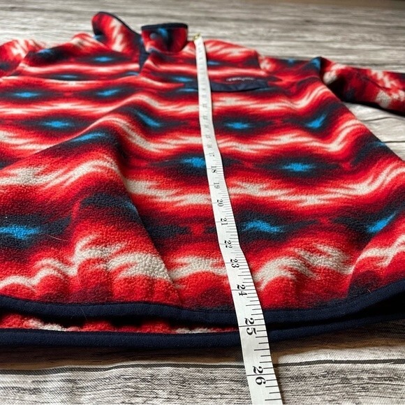 Patagonia Synchilla Quarter Snap-T Wild Desert Red Aztec Fleece XS Extra Small - Picture 10 of 11